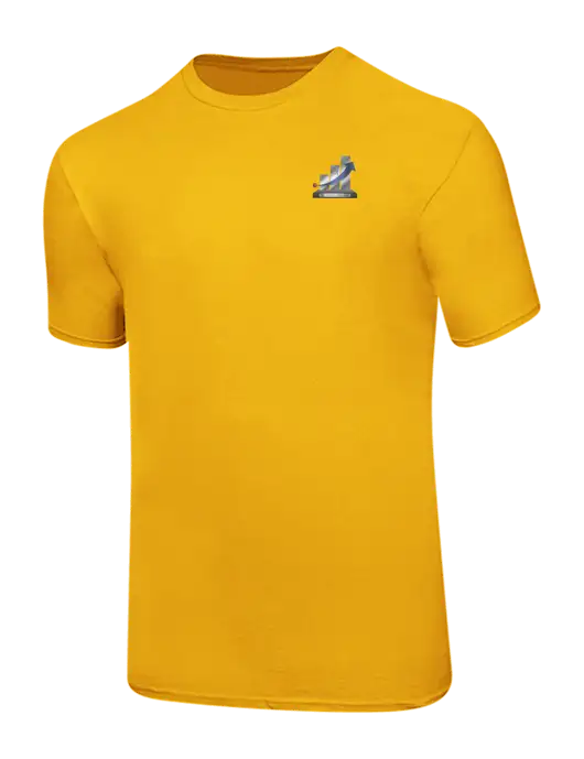 Ring Spun Yellow Gold 4.5 oz T-Shirt
 w/Sales Rock Star of the Qtr Design Logo