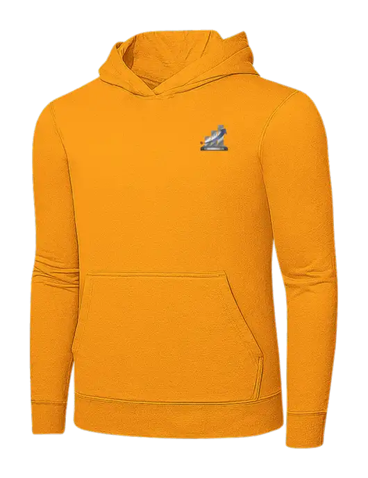 Yellow Gold 7.8 oz Ring Spun Hooded Sweatshirt w/Sales Rock Star of the Qtr Design Logo