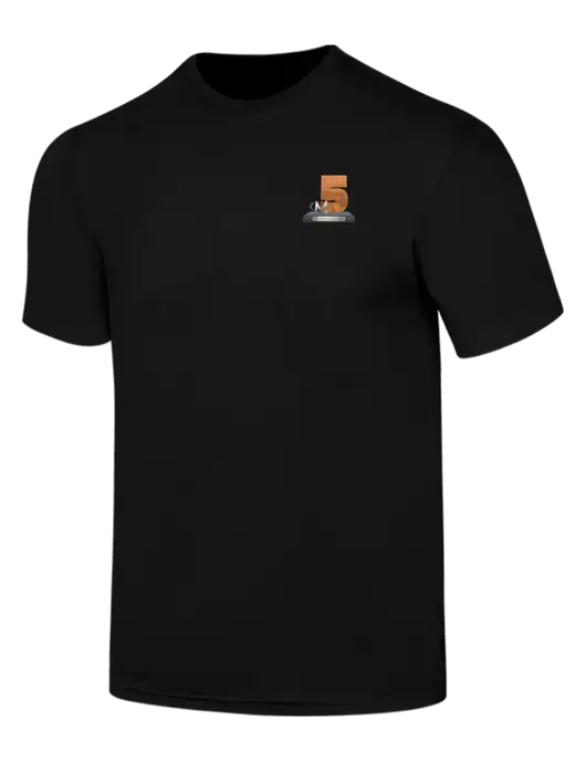 Simply Soft Black 4.5oz  Poly/Combed Ring Spun Cotton T-Shirt w/Diamond Award Design Logo