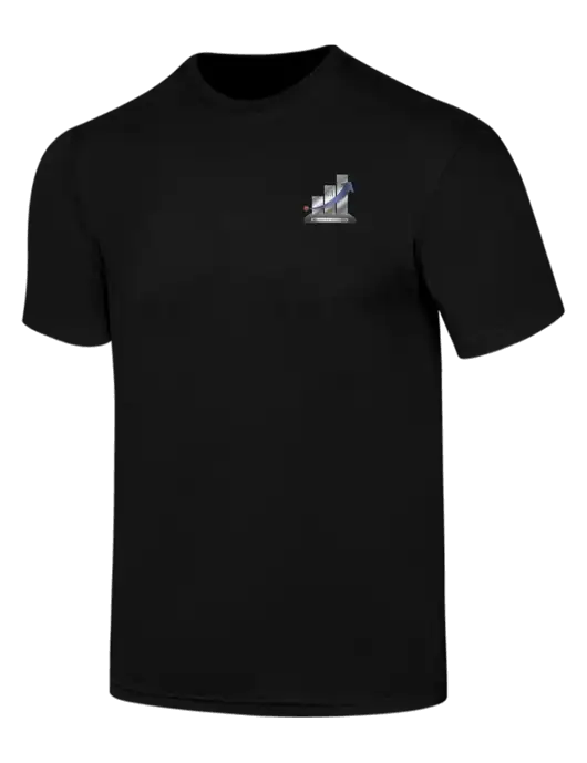 Simply Soft Black 4.5oz  Poly/Combed Ring Spun Cotton T-Shirt w/Sales Rock Star of the Qtr Design Logo