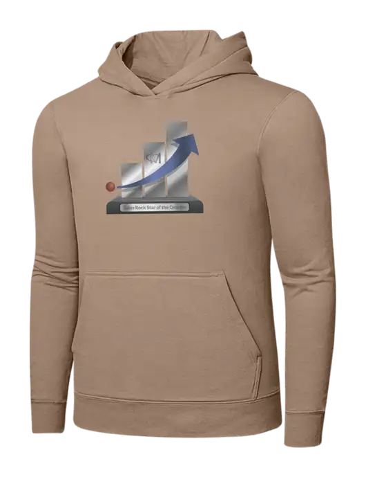 Sand 7.8. oz Ring Spun Hooded Sweatshirt w/Top Performer of the Qtr Design Logo