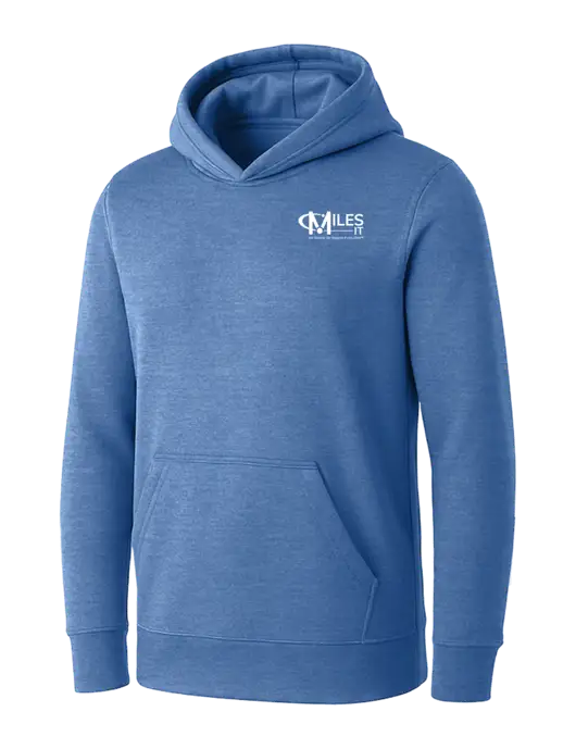 Womens Royal Heather Core Fleece Pullover Hooded Sweatshirt w/Miles IT w/Slogan Logo
