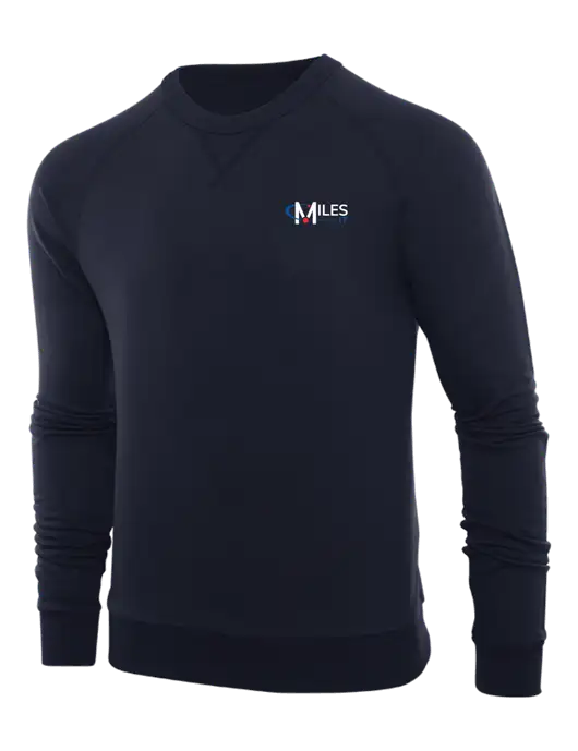 Allmade Dark Navy Organic French Terry Crewneck Sweatshirt w/Miles IT Logo