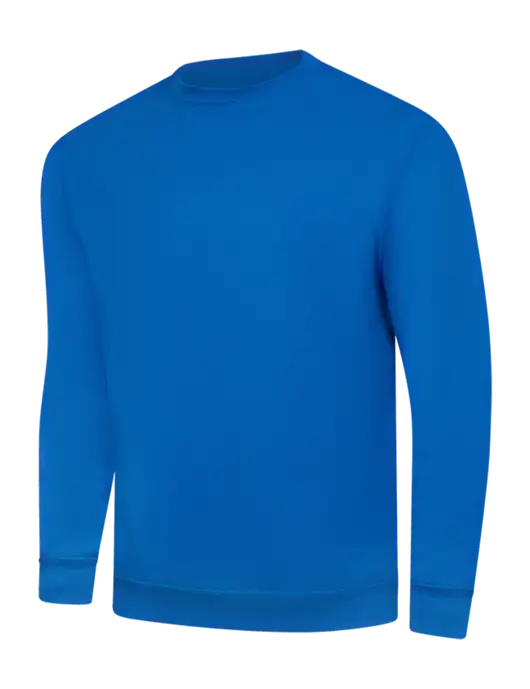 True Royal 9 oz 50/50 Cotton/Poly Crew Sweatshirt w/Miles IT Logo