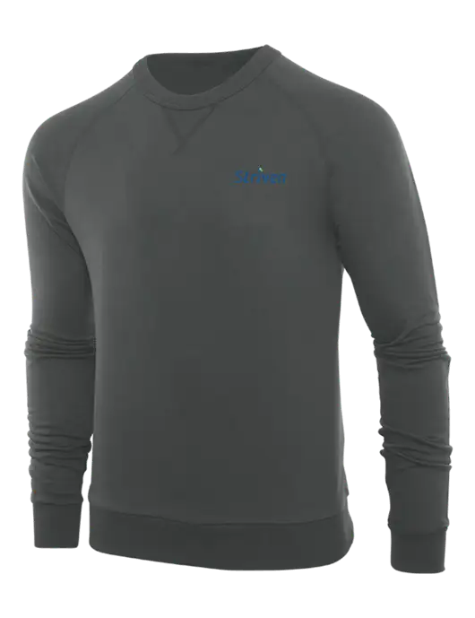 Allmade Charcoal Grey Organic French Terry Crewneck Sweatshirt w/Striven Logo 