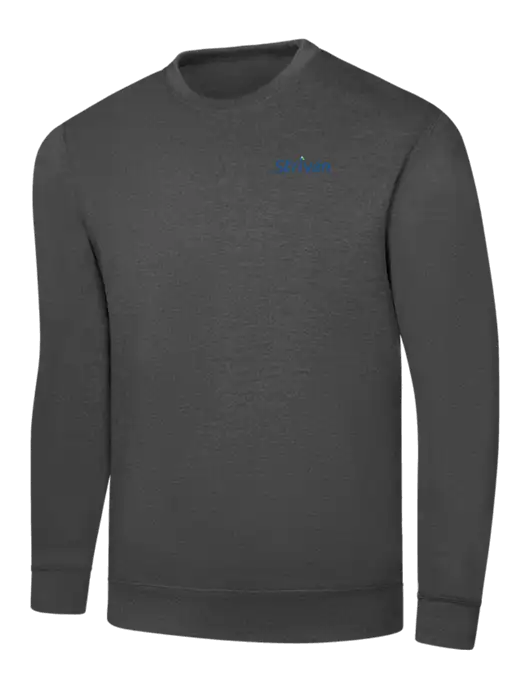 Charcoal 7.8 oz Ring Spun Crew Sweatshirt w/Striven Logo 