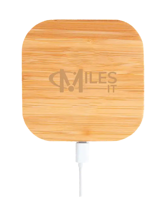 Bamboo Boost Fast Charge 15W Pad w/Miles IT Logo