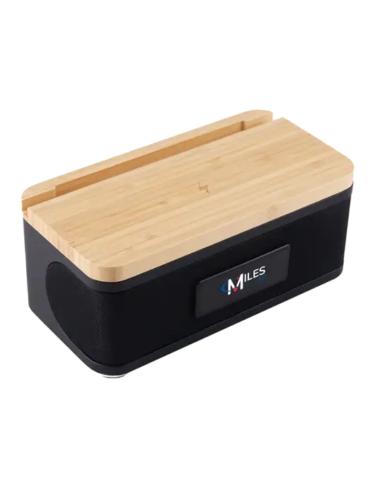 Bamblock Bamboo/Black Speaker & Charger w/Miles IT Logo