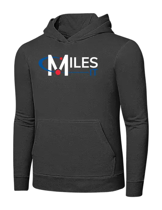 Charcoal 7.8 oz Ring Spun Hooded Sweatshirt w/Miles IT Logo