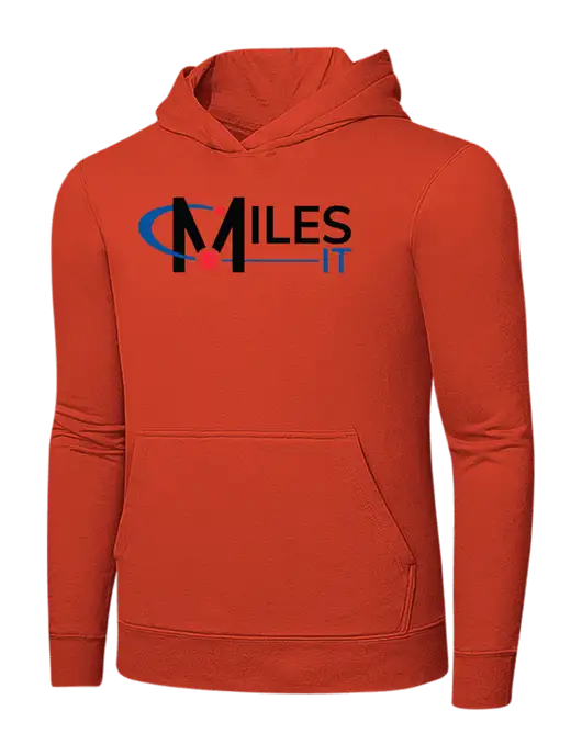 Orange 7.8 oz Ring Spun Hooded Sweatshirt w/Miles IT Logo