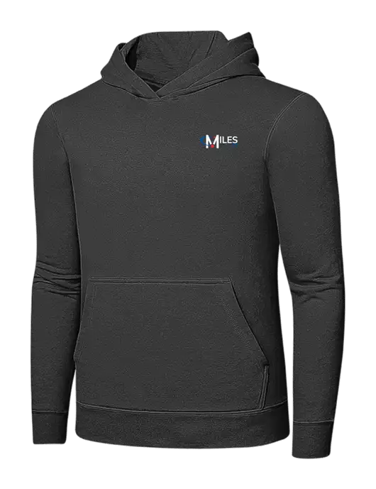 Charcoal 7.8 oz Ring Spun Hooded Sweatshirt w/Miles IT Logo