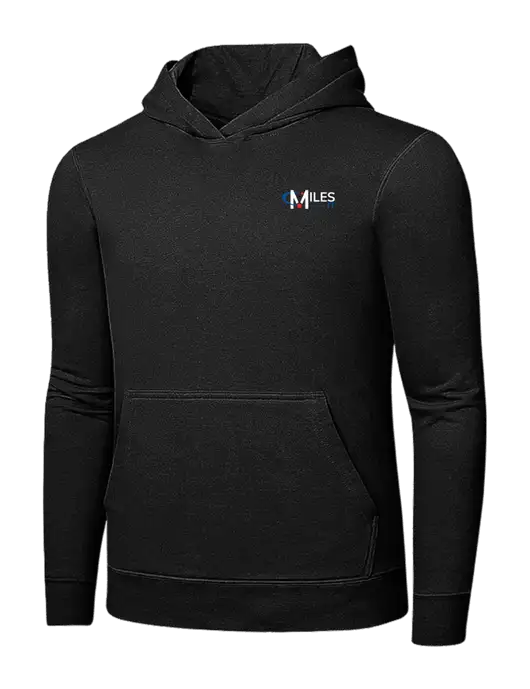 Jet Black 7.8 oz Ring Spun Hooded Sweatshirt w/Miles IT Logo
