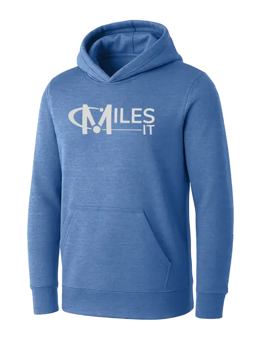 Womens Royal Heather Core Fleece Pullover Hooded Sweatshirt w/Miles IT Logo