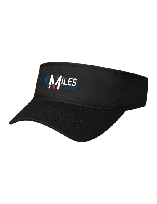 Black Cap Visor w/Miles IT Logo
