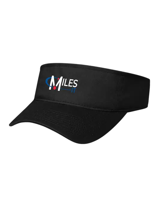 Black Cap Visor w/Miles IT Logo