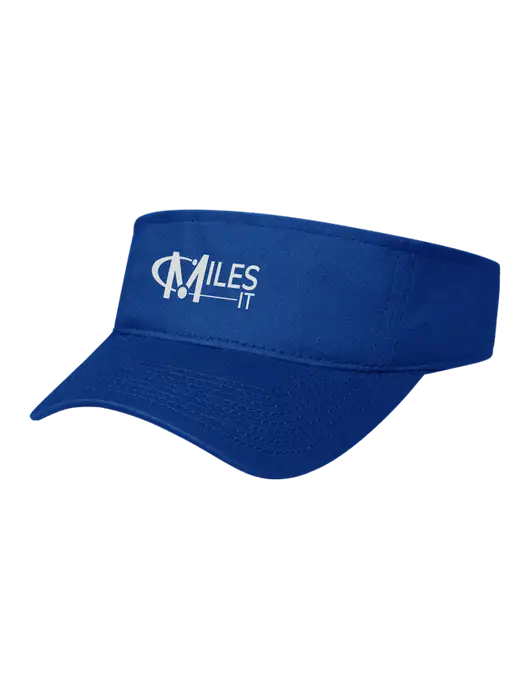 Royal Cap Visor w/Miles IT Logo