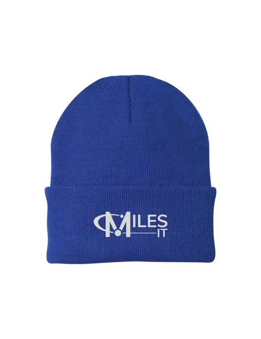 Royal Knit Cap w/Miles IT Logo