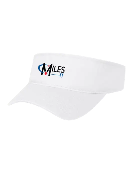 White Cap Visor w/Miles IT Logo