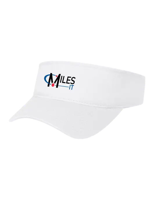 White Cap Visor w/Miles IT Logo