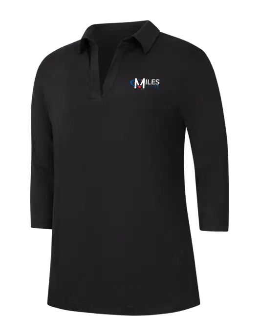 Womens Black Luxe Knit Tunic w/Miles IT Logo