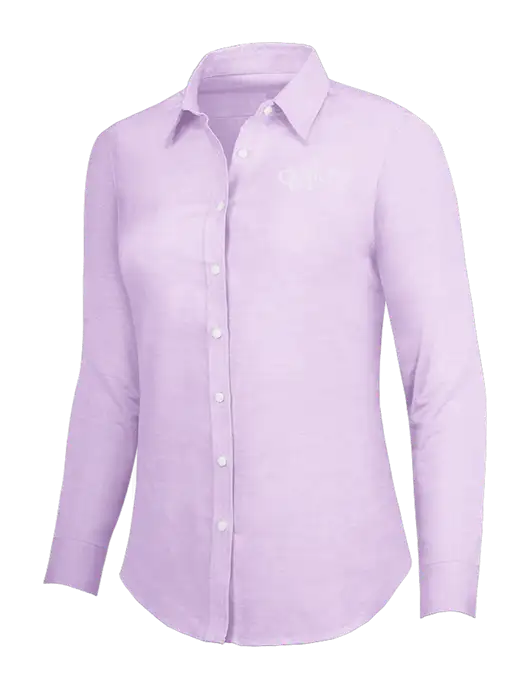 Soft Purple Womens SuperPro Oxford Shirt w/Miles IT Logo