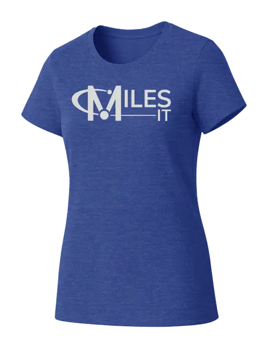 Womens Seriously Soft Royal Frost T-Shirt w/Miles IT Logo