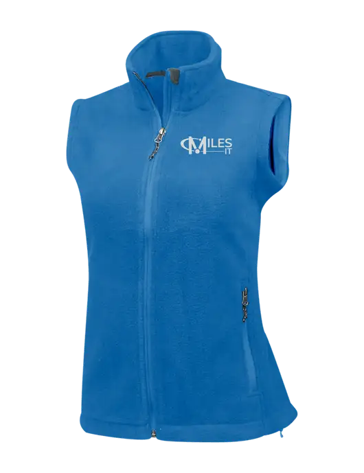 Royal Womens Fleece Vest w/Miles IT Logo