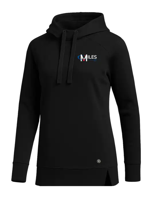 OGIO Black Womens Luuma Pullover Fleece Hoodie w/Miles IT Logo