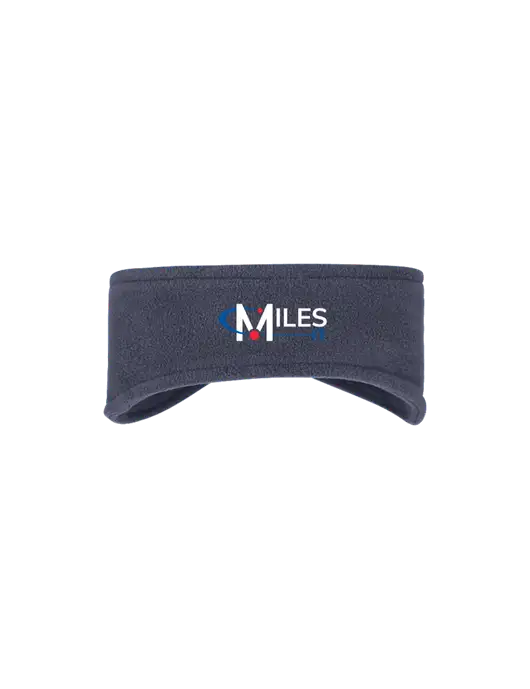 Navy Stretch Fleece Headband w/Miles IT Logo