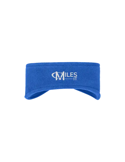Royal Stretch Fleece Headband w/Miles IT Logo