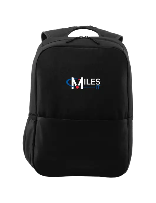 Access Square Laptop Black Backpack w/Miles IT Logo