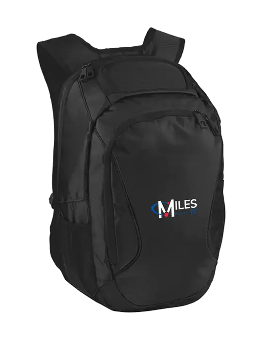 Stealth Black Laptop Backpack w/Miles IT Logo