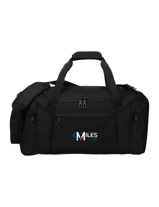 Slim & Lite Black Duffel    w/Miles IT Logo