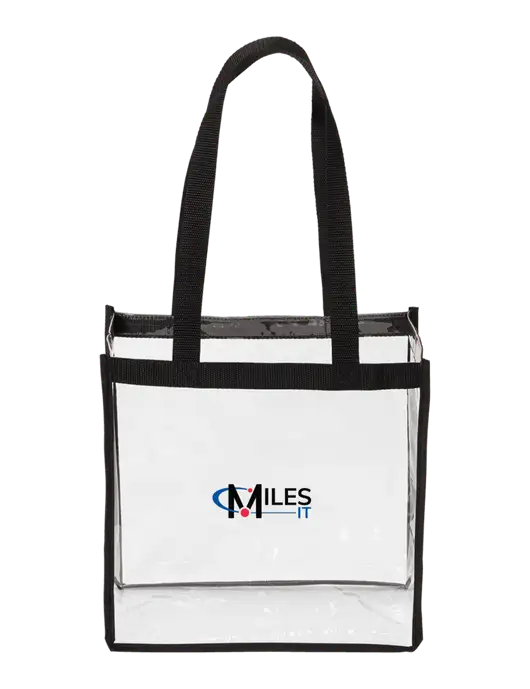 Clear Stadium Tote w/Miles IT Logo