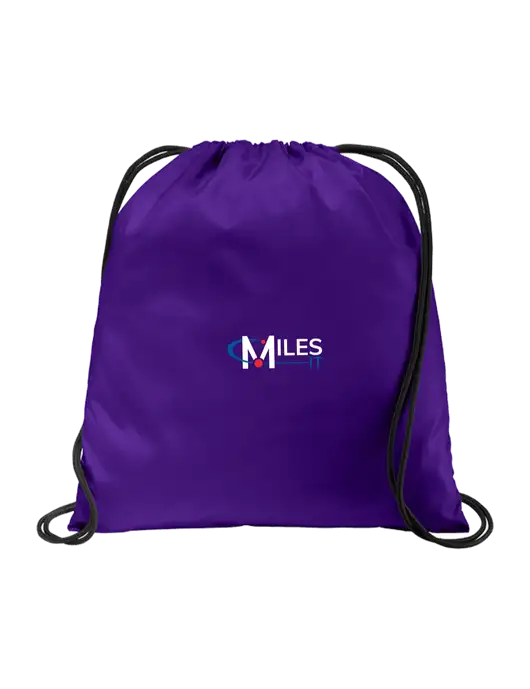 Drawstring Purple Cinch Pack w/Miles IT Logo