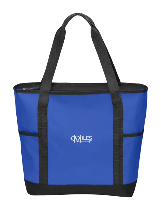 On the Go Royal/Black Tote w/Miles IT Logo