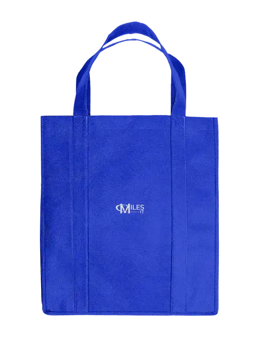 Eco Reusable Jumbo Royal Shopping Bag w/Miles IT Logo