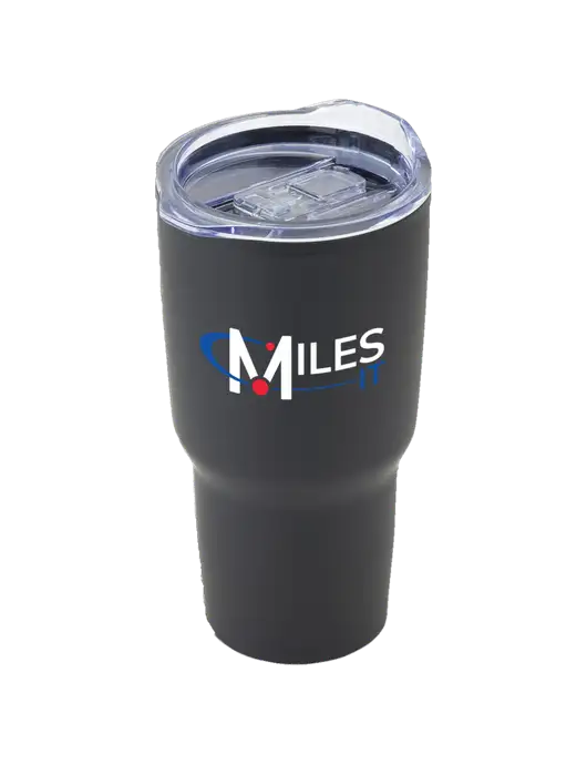 Odyssey Black 30 oz Travel Tumbler w/Miles IT Logo