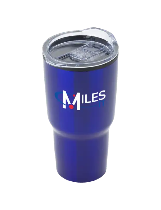 Odyssey Blue 30 oz Travel Tumbler w/Miles IT Logo