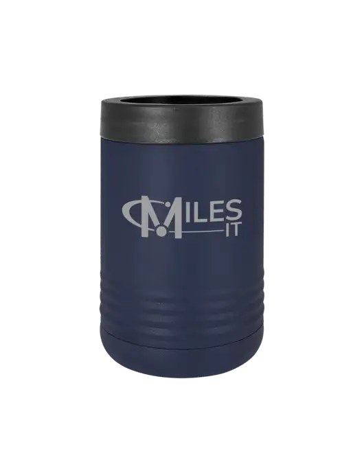 Polar Camel 12 oz Powder Coated Navy Vacuum Insulated Beverage Holder w/Miles IT Logo