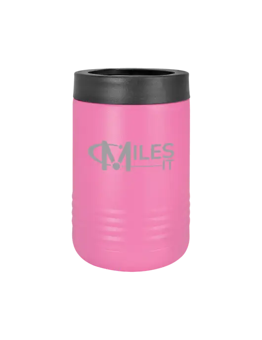 Polar Camel 12 oz Powder Coated Pink Vacuum Insulated Beverage Holder w/Miles IT Logo