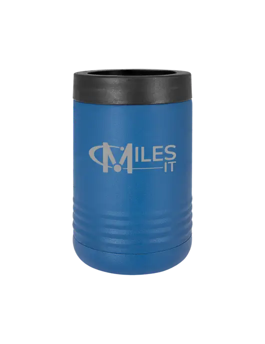Polar Camel 12 oz Powder Coated Royal Blue Vacuum Insulated Beverage Holder w/Miles IT Logo