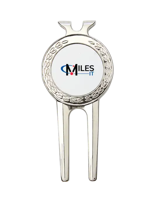 Silver Divot Tool, 1.5 x 3 w/Miles IT Logo