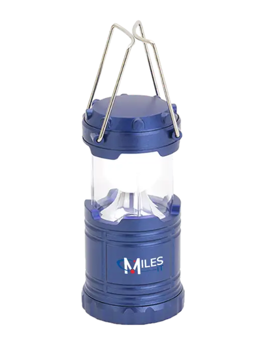 Blue Mini Retro Lantern w/Miles IT Logo