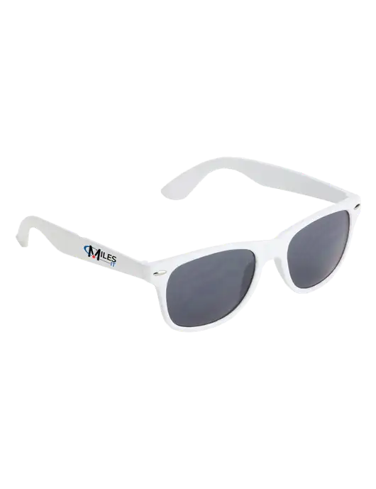 Daytona White Sunglasses w/Miles IT Logo