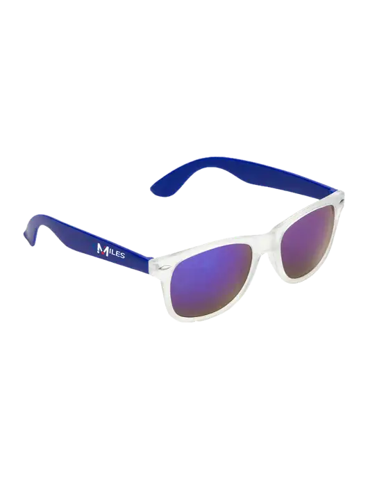 Key West Blue Mirrored Sunglasses w/Miles IT Logo