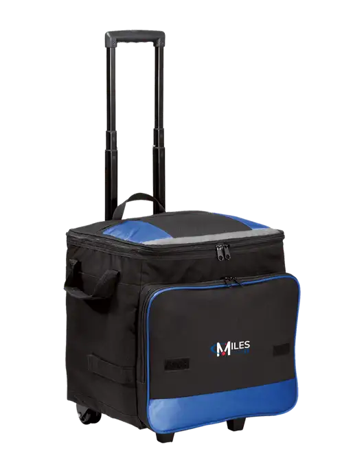 Twilight Blue Rolling Cooler w/Miles IT Logo