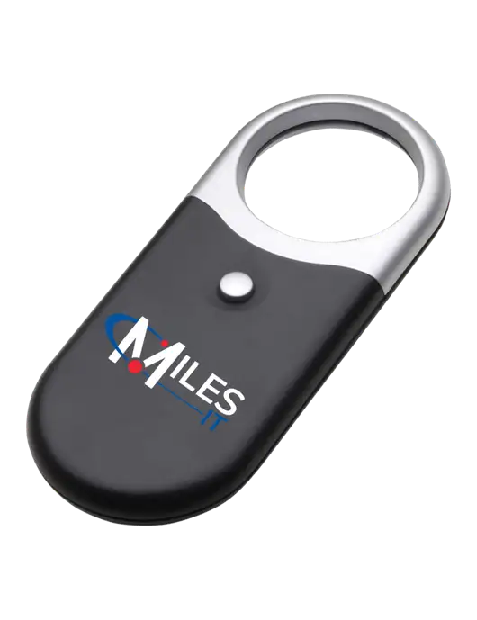 Compact Black Magnifier Light w/Miles IT Logo