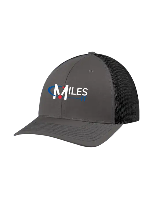 Richardson Adjustable Snapback Original 112 Trucker Cap Dark Grey w/Black Mesh w/Miles IT Logo