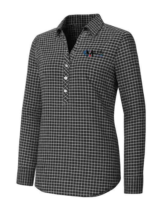 Womens Dark Grey/White City Stretch Shirt w/Miles IT Logo